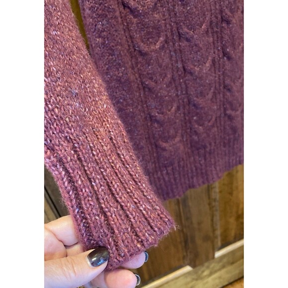 St. John’s Bay Cable  Knit Sweater Dress Burgundy Flecked Size Large NEW Cute! - Picture 4 of 12